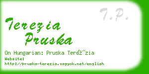 terezia pruska business card